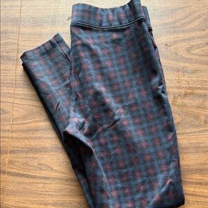 Old Navy Plaid Leggings in Blue and Purple